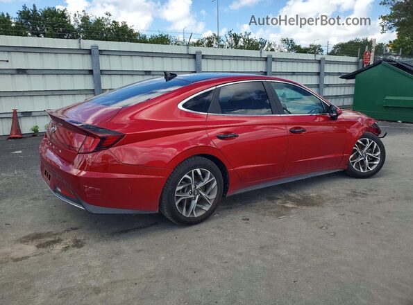 5NPEG4JA2LH036053 2020 HYUNDAI SONATA Red Задня права чверть