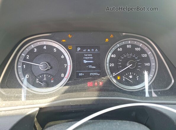 5NPEG4JA3MH079916 2021 HYUNDAI SONATA White ხელსაწყოთა პანელის ხედი