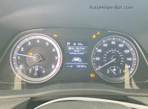 5NPEG4JA8MH062562 2021 HYUNDAI SONATA White Widok zestawu wskaźników