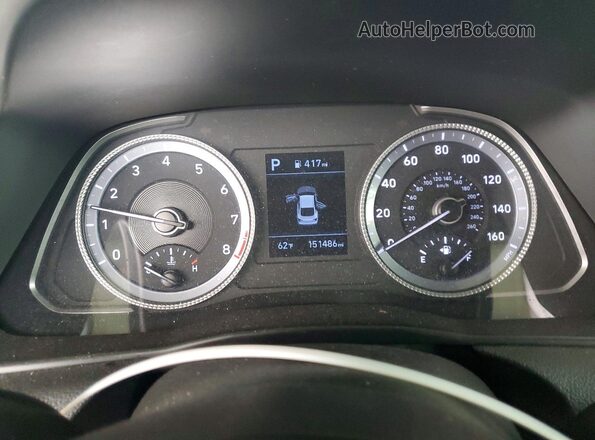5NPEG4JA9MH062974 2021 HYUNDAI SONATA White ხელსაწყოთა პანელის ხედი