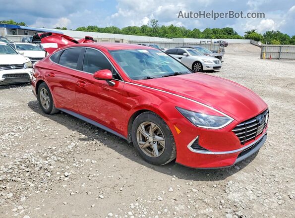 5NPEG4JAXMH082795 2021 HYUNDAI SONATA Red Przód prawy