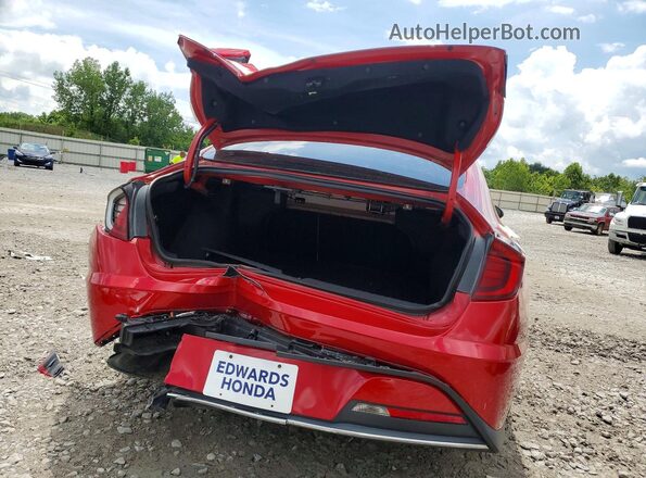 5NPEG4JAXMH082795 2021 HYUNDAI SONATA Red Widok z tyłu