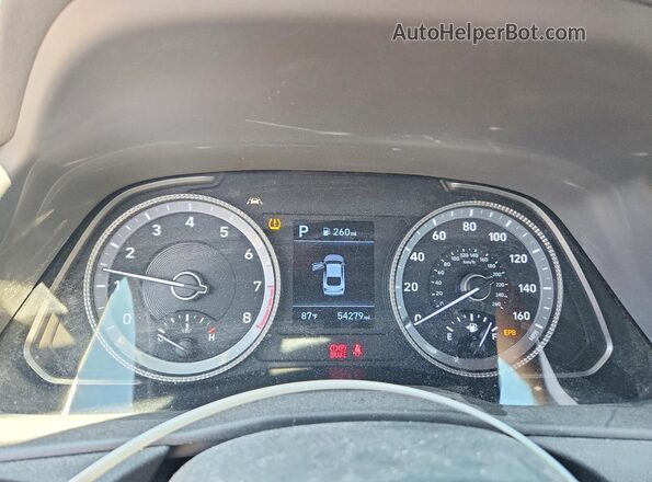 5NPEG4JAXMH091898 2021 HYUNDAI SONATA Silver Vista del cuadro de instrumentos