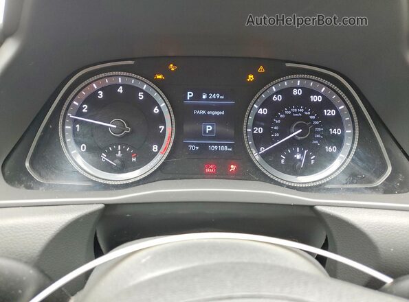 5NPEG4JAXMH111194 2021 HYUNDAI SONATA Silver Vista del cuadro de instrumentos