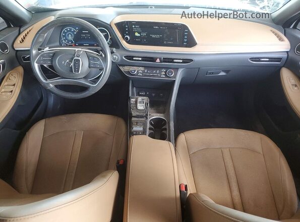 5NPEH4J20LH005826 2020 HYUNDAI SONATA Белый Вид панели приборов
