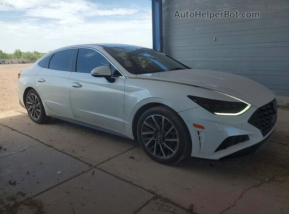5NPEH4J20LH005826 2020 HYUNDAI SONATA Белый Передняя правая четверть
