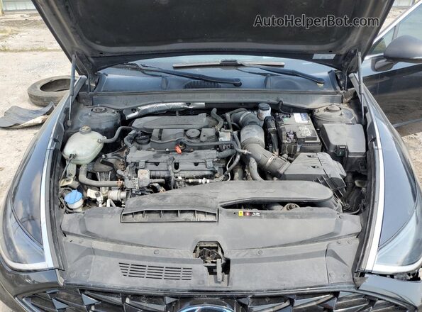 5NPEH4J21LH006449 2020 HYUNDAI SONATA Black უკანა სალონის ხედი