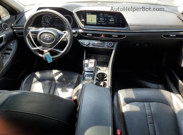 5NPEH4J21LH006449 2020 HYUNDAI SONATA Black წინა პანელის ხედი