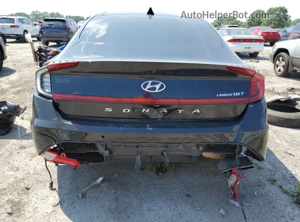 5NPEH4J21LH006449 2020 HYUNDAI SONATA Black უკანა ხედი