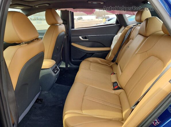 5NPEH4J21MH080889 2021 HYUNDAI SONATA Blue Вид наклейки з VIN-кодом