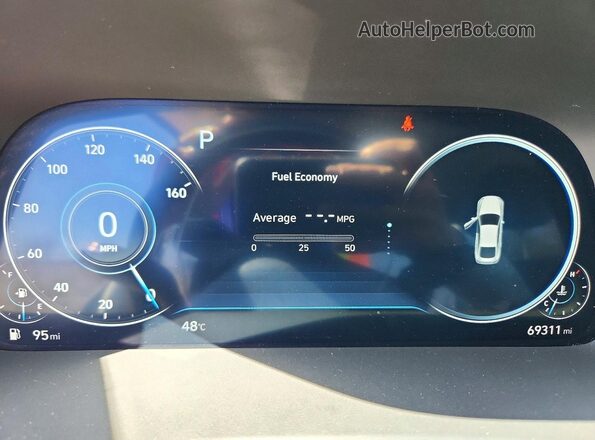 5NPEH4J21MH089768 2021 HYUNDAI SONATA Silver Widok zestawu wskaźników