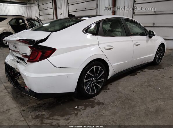 5NPEH4J22MH078777 2021 HYUNDAI SONATA White უკანა მარჯვენა