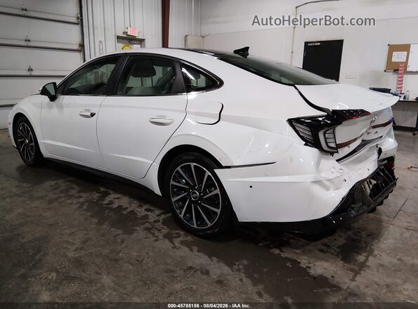 5NPEH4J22MH078777 2021 HYUNDAI SONATA White უკანა მარცხენა