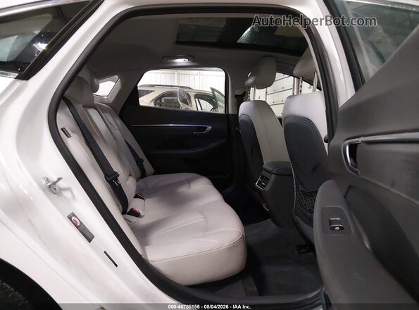 5NPEH4J22MH078777 2021 HYUNDAI SONATA White VIN კოდის სტიკერის ხედი