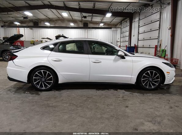 5NPEH4J22MH078777 2021 HYUNDAI SONATA White უკანა სალონის ხედი