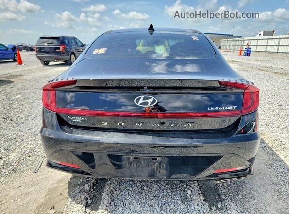 5NPEH4J22MH078990 2021 HYUNDAI SONATA Black Rear view
