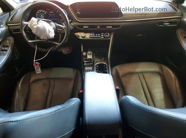 5NPEH4J22MH099399 2021 HYUNDAI SONATA Blue Widok deski rozdzielczej