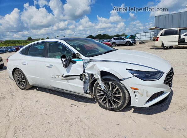 5NPEH4J23MH063480 2021 HYUNDAI SONATA White Front right