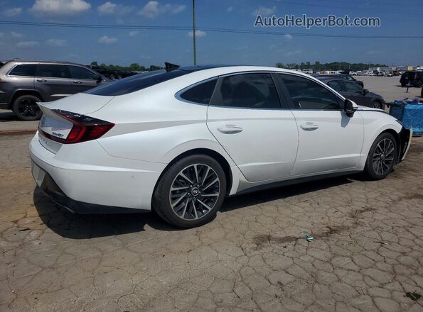 5NPEH4J23MH071322 2021 HYUNDAI SONATA White უკანა მარჯვენა