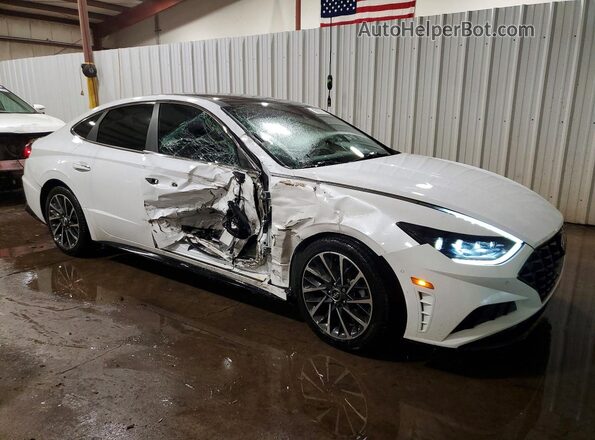 5NPEH4J24LH049649 2020 HYUNDAI SONATA White წინა მარჯვენა