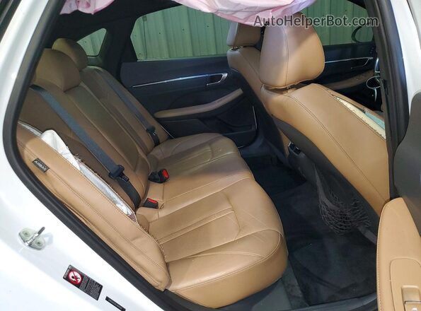 5NPEH4J24LH049649 2020 HYUNDAI SONATA White უკანა სავარძლების ხედი