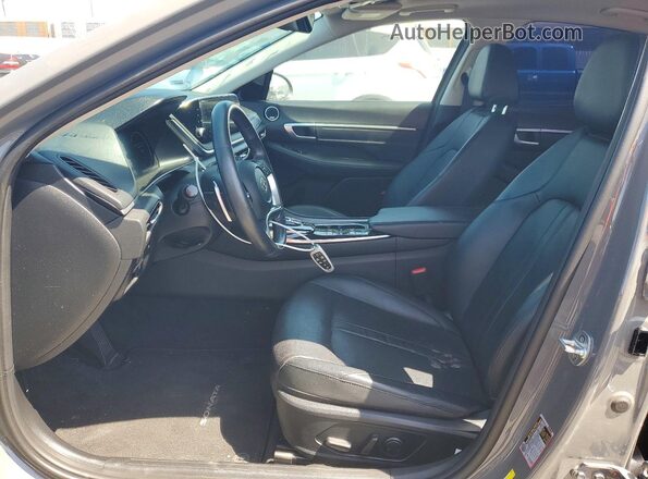 5NPEH4J25MH076098 2021 HYUNDAI SONATA Gray Widok wnętrza z przodu