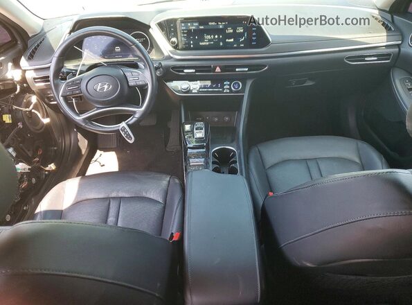 5NPEH4J25MH076098 2021 HYUNDAI SONATA Gray Widok deski rozdzielczej
