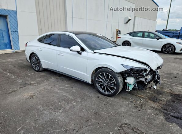 5NPEH4J25MH123792 2021 HYUNDAI SONATA White Առջևի աջ