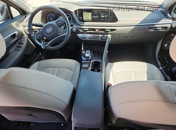 5NPEH4J26MH077244 2021 HYUNDAI SONATA White Առջևի վահանակի տեսք