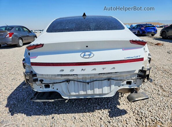 5NPEH4J26MH077244 2021 HYUNDAI SONATA White Հետևի տեսք