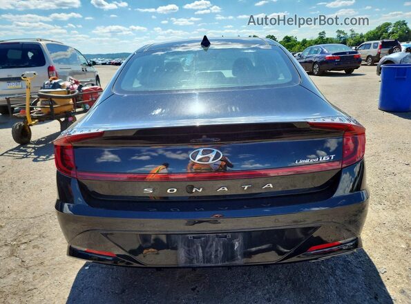5NPEH4J26MH117709 2021 HYUNDAI SONATA Black უკანა ხედი