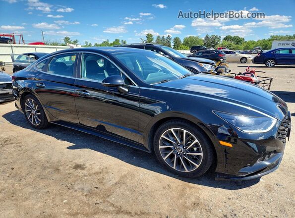 5NPEH4J26MH117709 2021 HYUNDAI SONATA Black წინა მარჯვენა