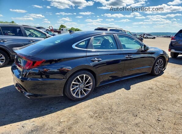 5NPEH4J26MH117709 2021 HYUNDAI SONATA Black უკანა მარჯვენა