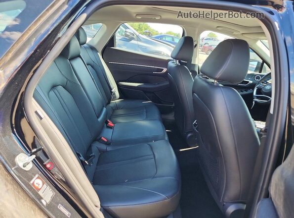 5NPEH4J26MH117709 2021 HYUNDAI SONATA Black უკანა სავარძლების ხედი