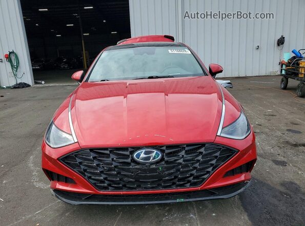 5NPEH4J27MH064387 2021 HYUNDAI SONATA Red Front view