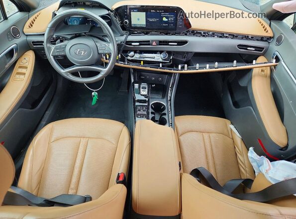 5NPEH4J27MH064437 2021 HYUNDAI SONATA Black Առջևի վահանակի տեսք