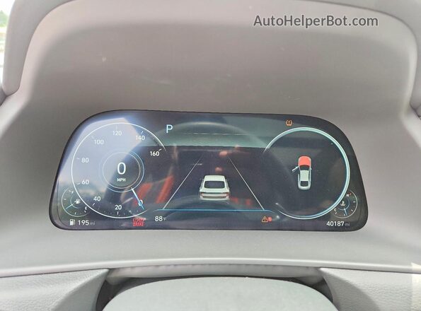5NPEH4J27NH140806 2022 HYUNDAI SONATA Blue ხელსაწყოთა პანელის ხედი