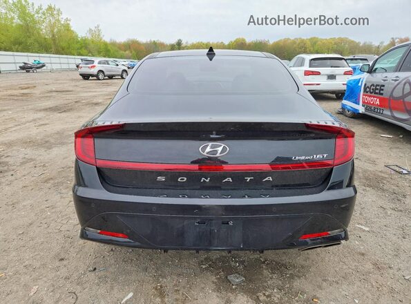 5NPEH4J28LH021708 2020 HYUNDAI SONATA Black უკანა ხედი