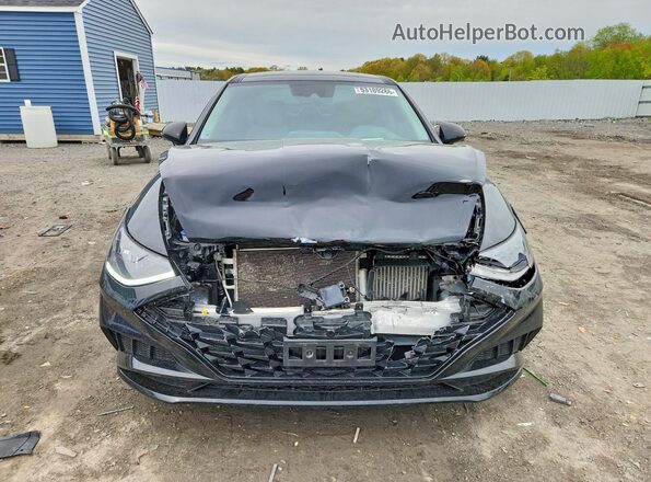 5NPEH4J28LH021708 2020 HYUNDAI SONATA Black წინა ხედი