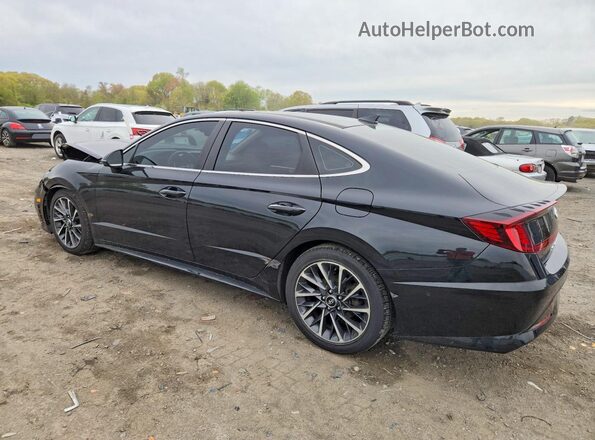 5NPEH4J28LH021708 2020 HYUNDAI SONATA Black უკანა მარცხენა