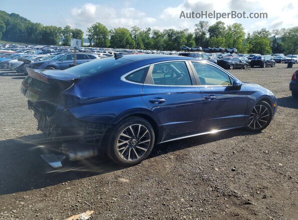 5NPEH4J28LH045555 2020 HYUNDAI SONATA Blue Rear right