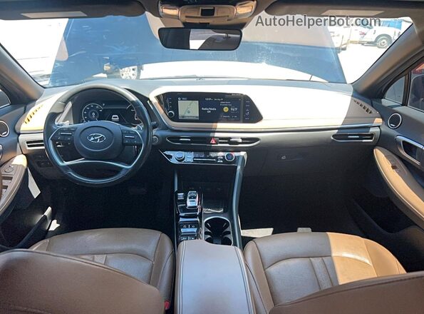 5NPEH4J28MH088990 2021 HYUNDAI SONATA Черный Вид задних сидений