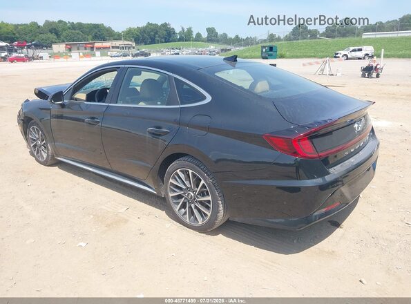 5NPEH4J29LH028277 2020 HYUNDAI SONATA Черный Задняя левая четверть