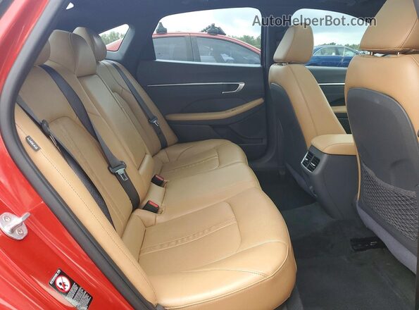 5NPEH4J29MH104131 2021 HYUNDAI SONATA Red Вид задніх сидінь