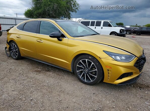 5NPEJ4J21LH024504 2020 HYUNDAI ELANTRA Золотой Передняя правая четверть