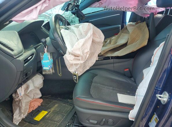 5NPEJ4J22MH069338 2021 HYUNDAI SONATA Синий Вид салона спереди
