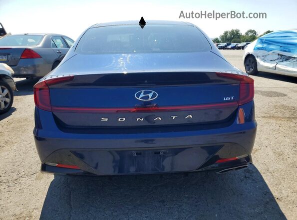 5NPEJ4J22MH132471 2021 HYUNDAI SONATA Blue Widok z tyłu