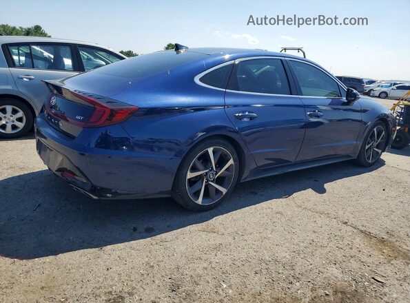 5NPEJ4J22MH132471 2021 HYUNDAI SONATA Blue Tył prawy