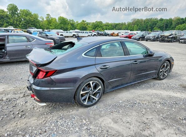 5NPEJ4J26MH074252 2021 HYUNDAI SONATA Gray Trasero derecho