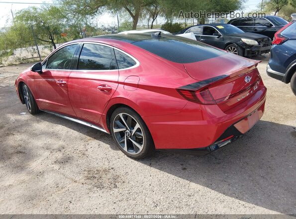 5NPEJ4J26NH148402 2022 HYUNDAI SONATA Красный Задняя левая четверть